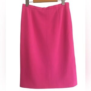 Escada Pink Wool Skirt Lined Midi Pencil